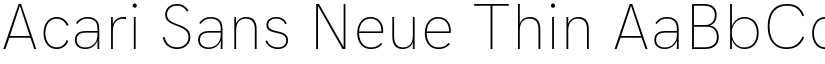 Acari Sans Neue Thin font