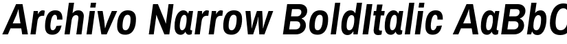 Archivo Narrow BoldItalic font