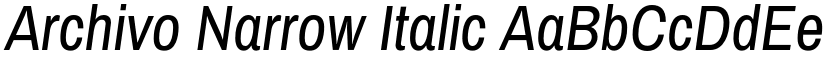 Archivo Narrow Italic font