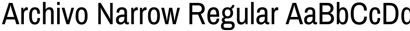 Archivo Narrow Regular font