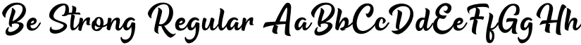 Be Strong Regular font