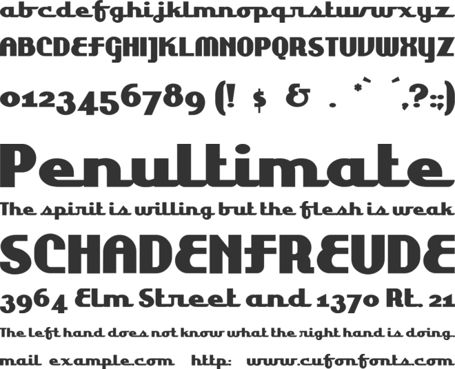 Lakeshore Drive font preview