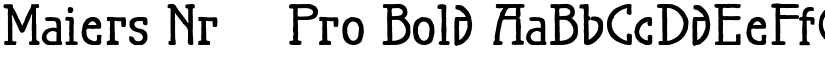 Maiers Nr.21 Pro Bold font
