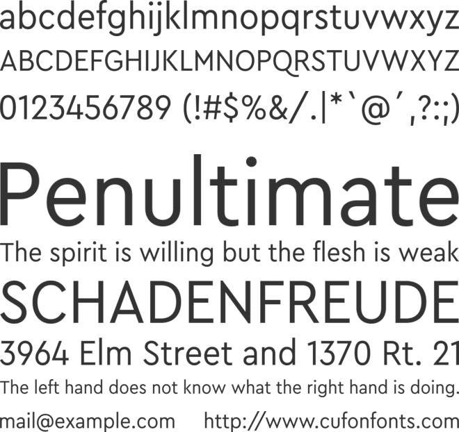 Cera Compact Pro font preview