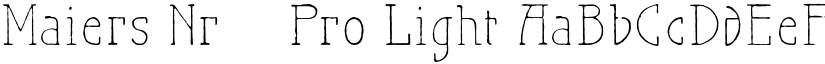 Maiers Nr.21 Pro Light font