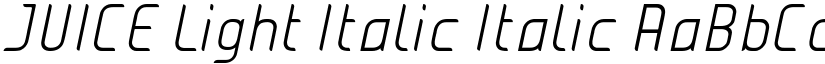 JUICE Light Italic Italic font