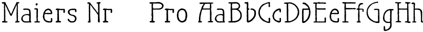Maiers Nr.21 Pro font