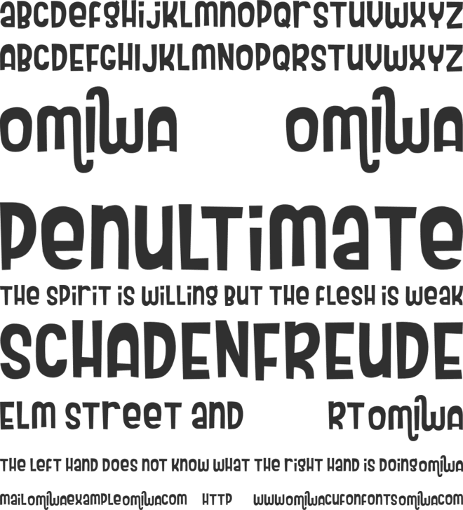Omiwa font preview