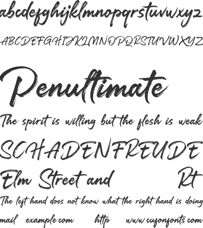Darkline font preview
