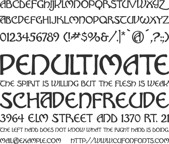 Hadley font preview