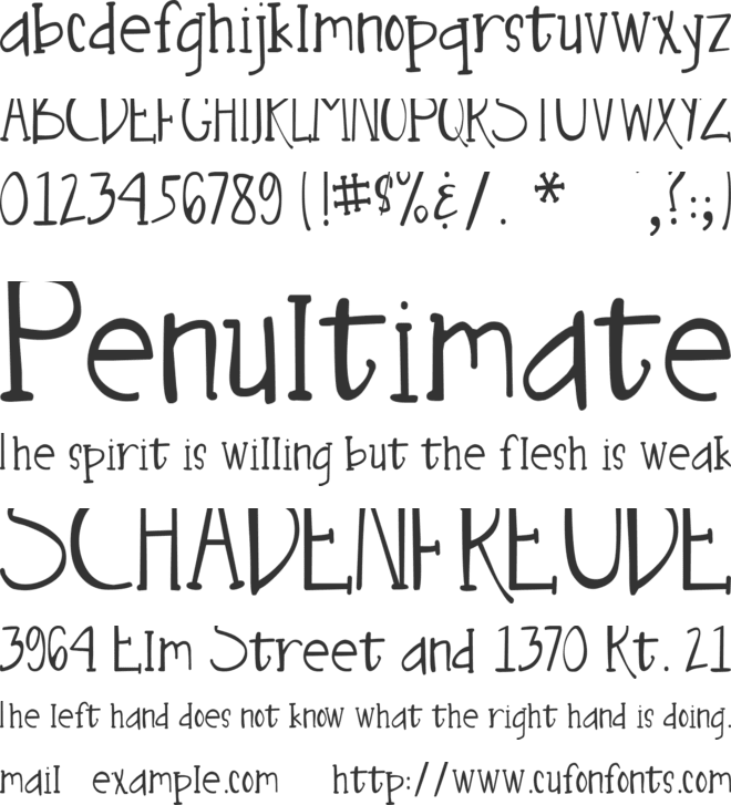 DJB Nouveau Straight Lite font preview