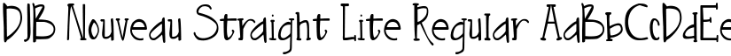 DJB Nouveau Straight Lite Regular font