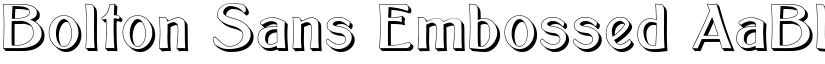 Bolton Sans Embossed font