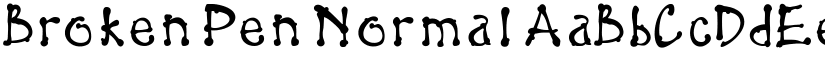Broken Pen Normal font
