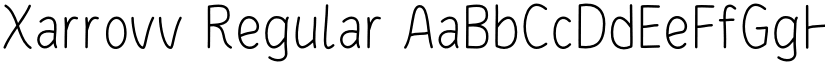 Xarrovv Regular font
