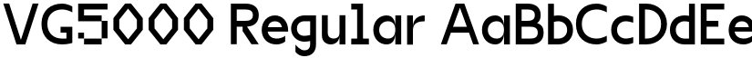 VG5000 Regular font