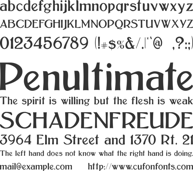 Bolton Sans font preview