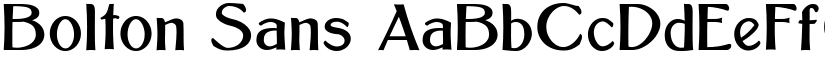Bolton Sans font