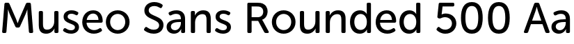 Museo Sans Rounded 500 font