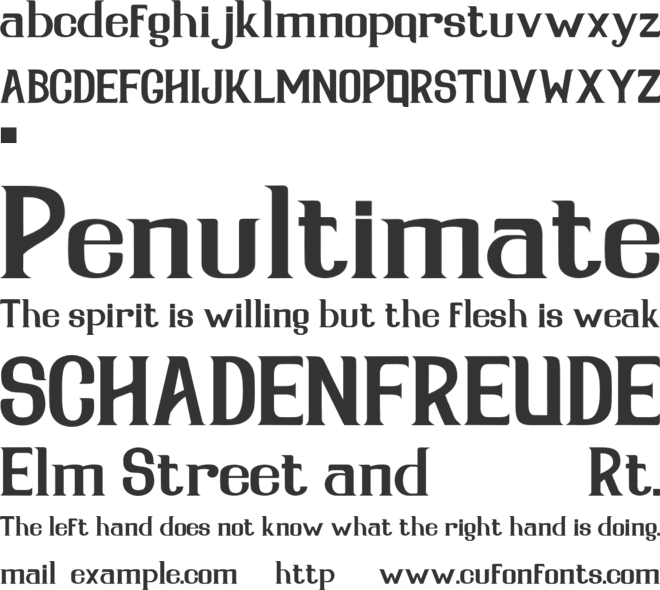 Serdane font preview