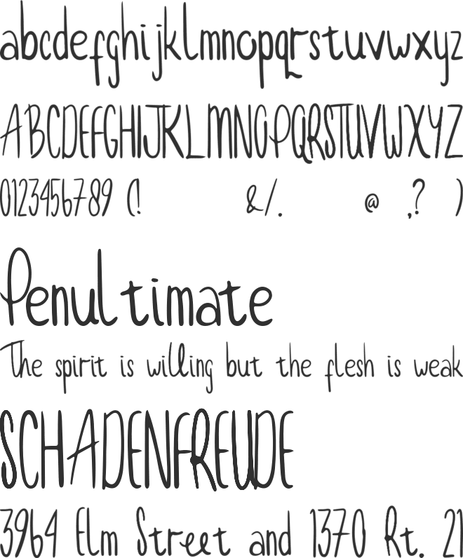 Hanooman font preview