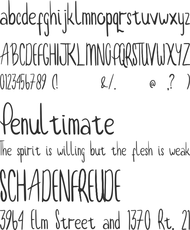 Hanooman font preview