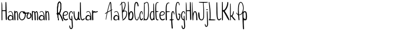 Hanooman Regular font