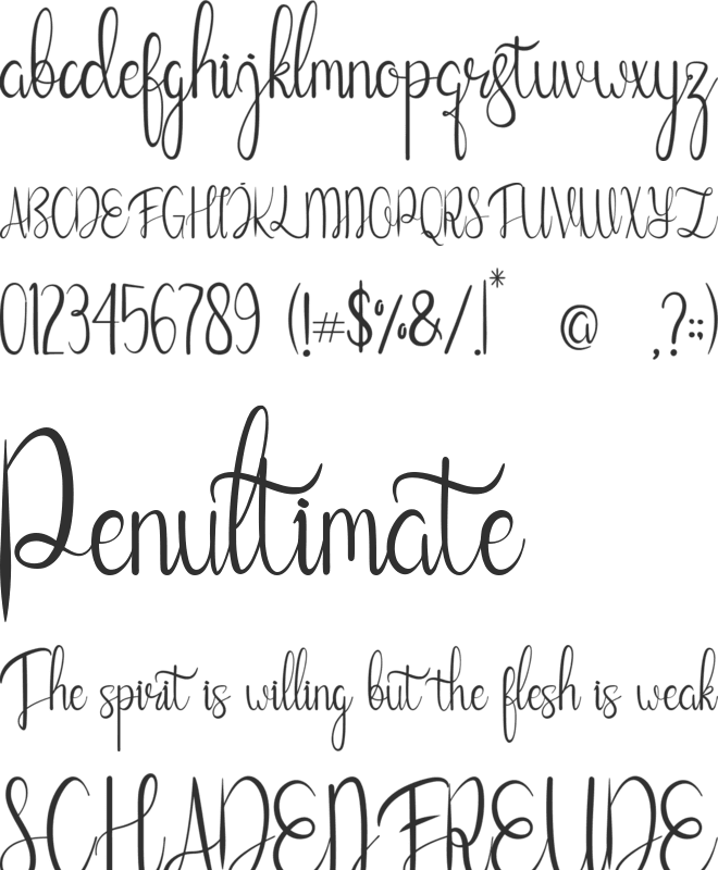 Cathallina font preview
