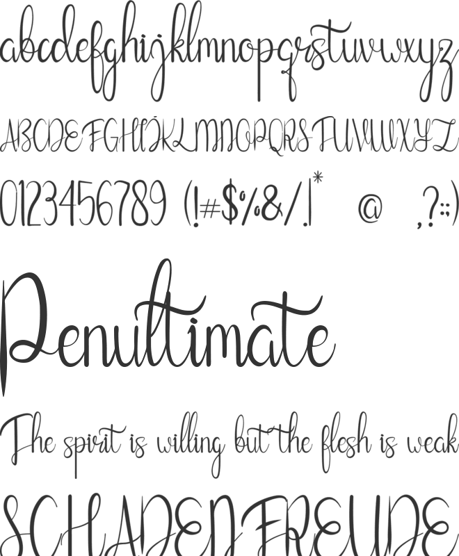 Cathallina font preview