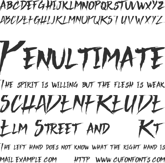 Thorletto font preview