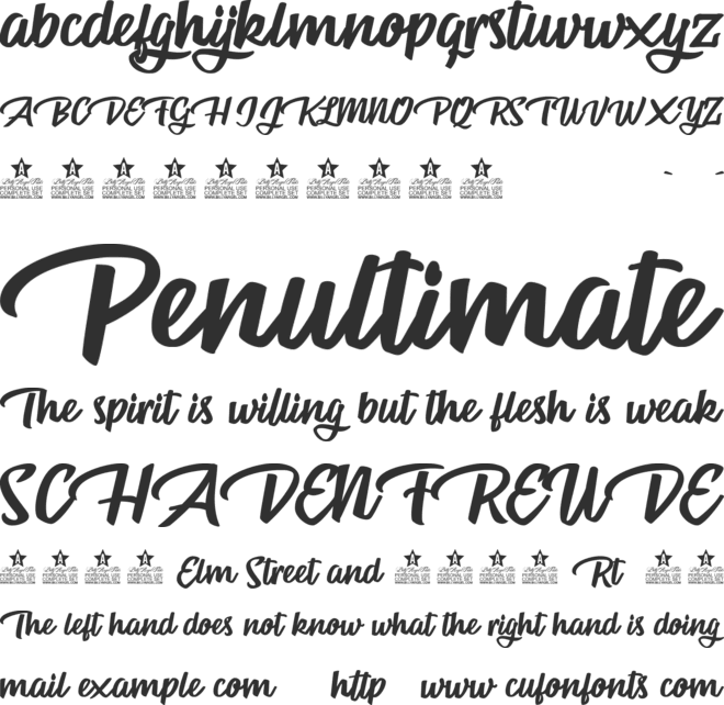 Talk Sing Personal Use font preview