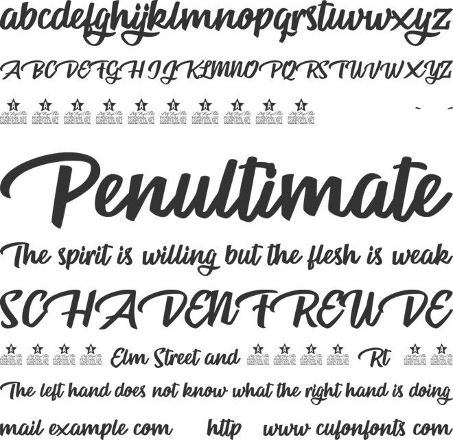 Talk Sing Personal Use font preview