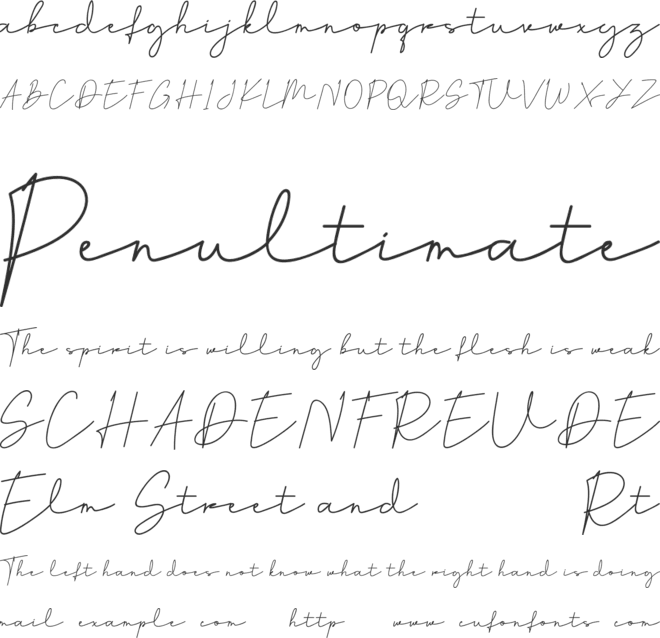 Hiliana font preview