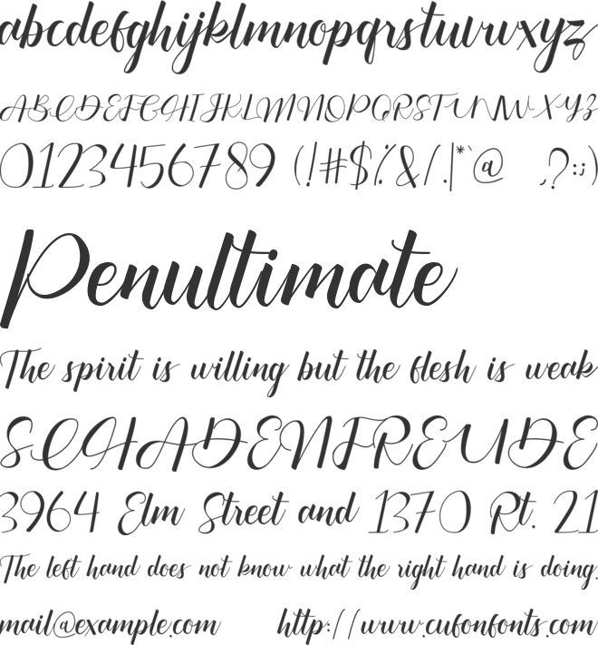 Sweet Dream font preview