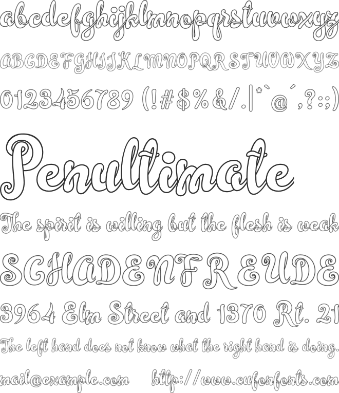 Simplisicky font preview