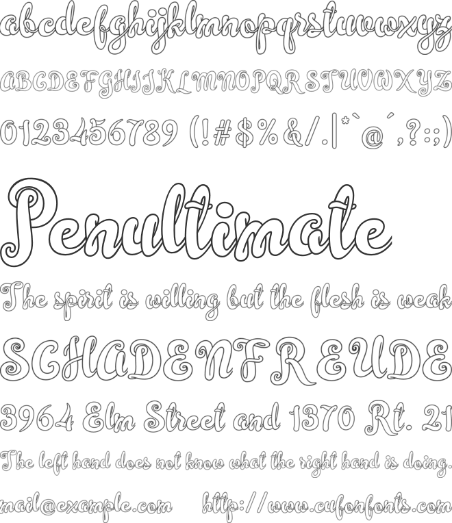 Simplisicky font preview