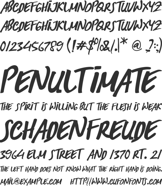 Quickerly Comics font preview