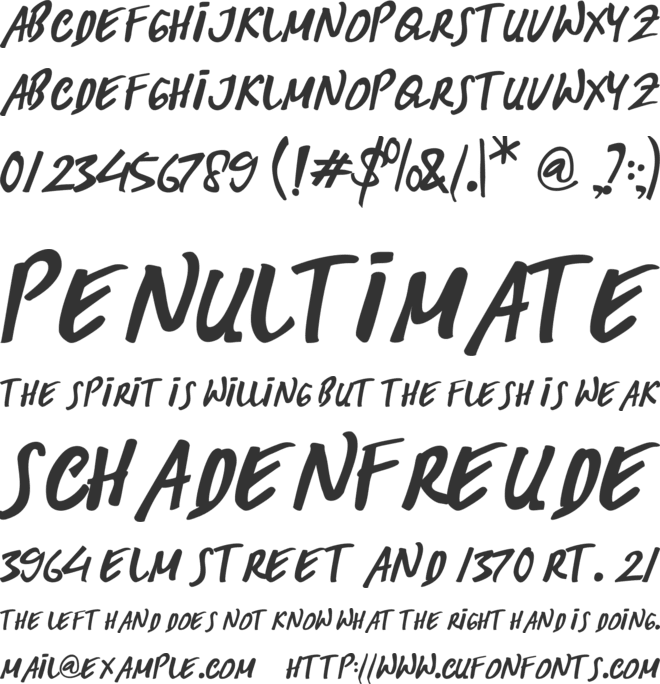 Quickerly Comics font preview