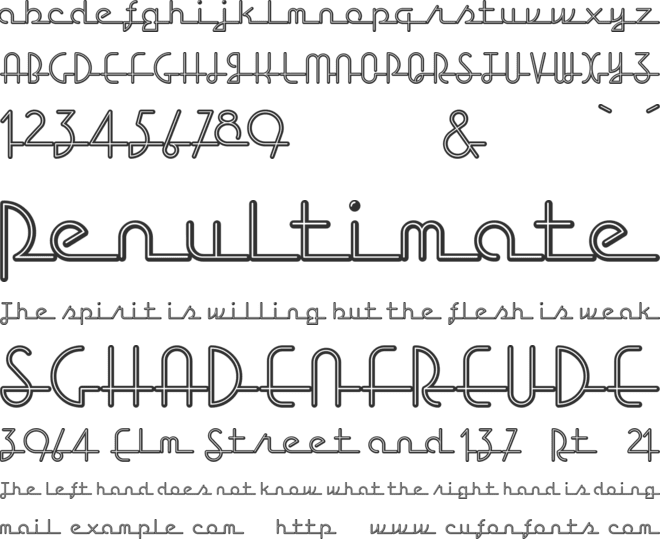 Lost Wages font preview