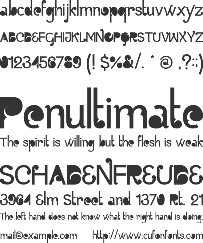 Batik Gangster font preview