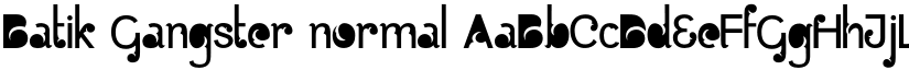 Batik Gangster normal font