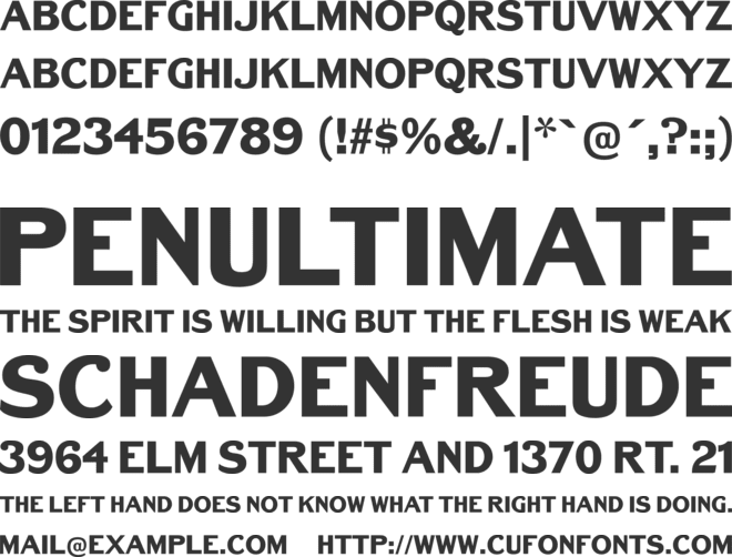 Bench Grinder Titling font preview