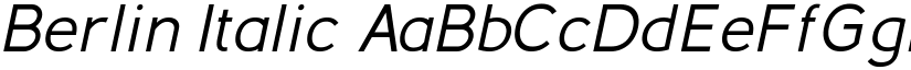 Berlin Italic font