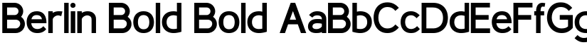Berlin Bold Bold font