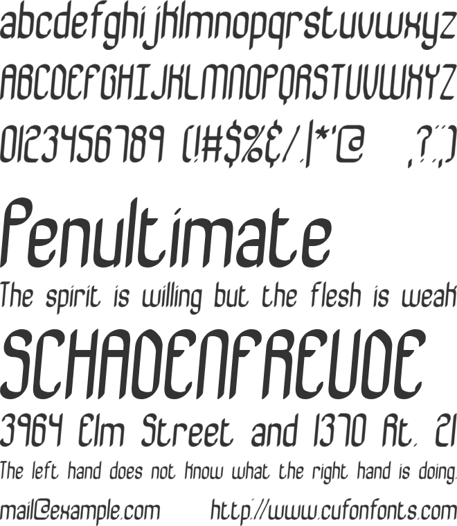 Bewilder BRK font preview