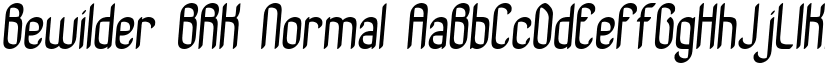 Bewilder BRK Normal font