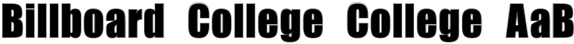 Billboard College College font