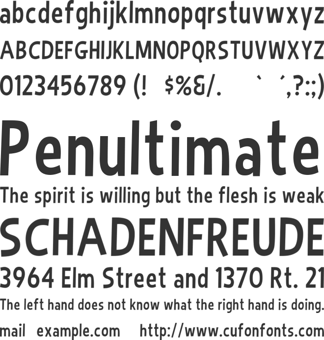 Bimbo JVE font preview