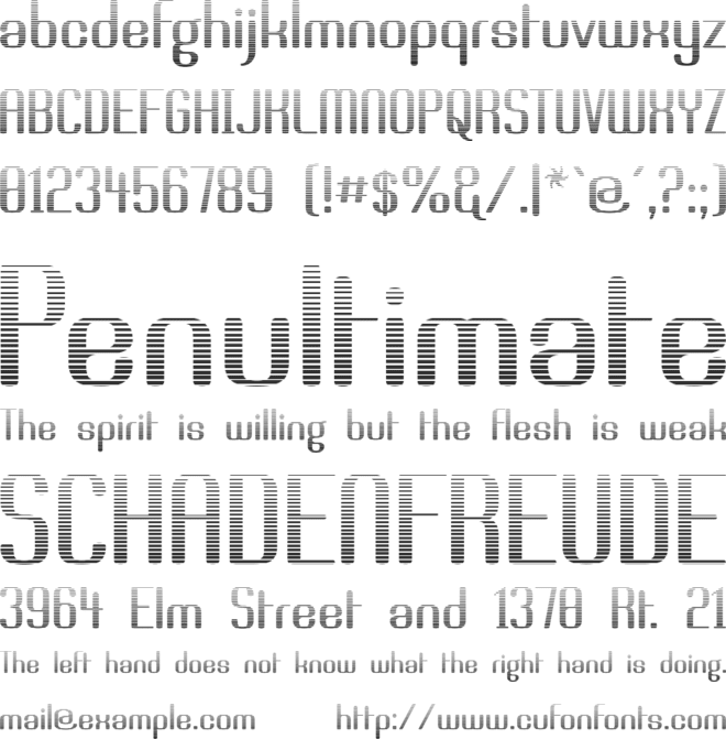 Brassiere Line font preview