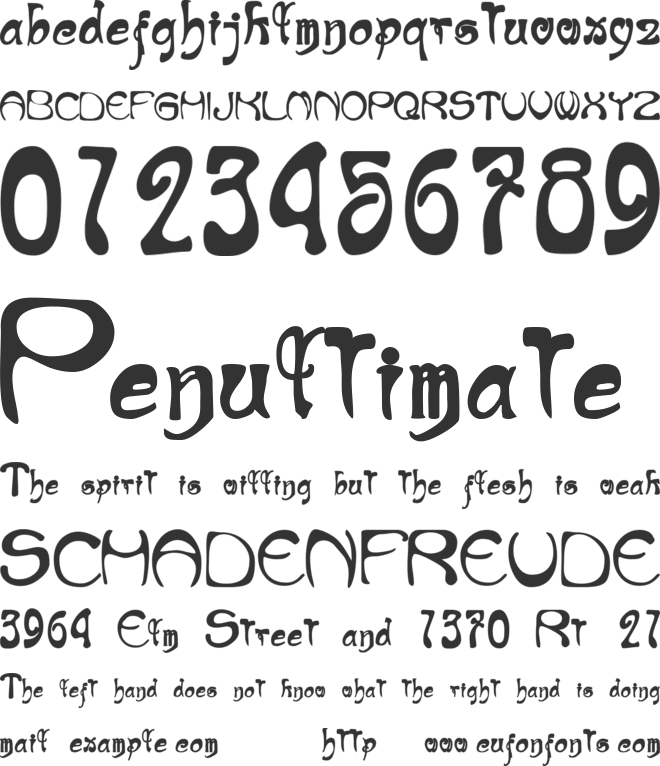 Nouveau Riche font preview